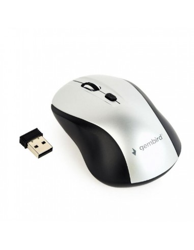 MOUSE USB OPTICAL WRL BLACK/SILVER MUSW-4B-02-BS GEMBIRD