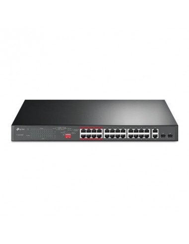 Switch|TP-LINK|TL-SL1226P|Desktop/pedestal|24x10Base-T / 100Base-TX|2x10Base-T / 100Base-TX / 1000Base-T|PoE+ ports 24|TL-SL1226