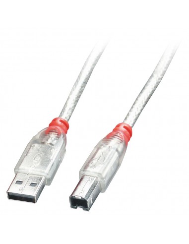 CABLE USB2 A-B 0.5M/TRANSPARENT 41751 LINDY