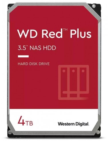 HDD|WESTERN DIGITAL|Red Plus|4TB|SATA 3.0|128 MB|5400 rpm|3,5"|WD40EFZX