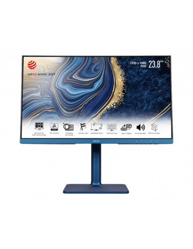 LCD Monitor|MSI|Modern MD241P Ultramarine|23.8"|Panel IPS|1920x1080|16:9|75Hz|5 ms|Speakers|Swivel|Pivot|Height adjustable|Tilt|