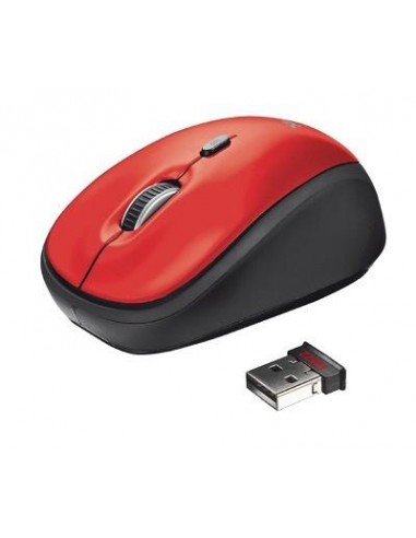 MOUSE USB OPTICAL WRL YVI/RED 19522 TRUST