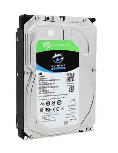 HDD|SEAGATE|SkyHawk|6TB|SATA 3.0|256 MB|5400 rpm|Discs/Heads 4/8|3,5"|ST6000VX001