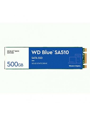 SSD|WESTERN DIGITAL|SA510|500GB|M.2|SATA 3.0|Write speed 510 MBytes/sec|Read speed 560 MBytes/sec|2.38mm|TBW 200 TB|MTBF 1750000