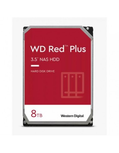 HDD|WESTERN DIGITAL|Red Plus|8TB|SATA|256 MB|5400 rpm|3,5"|WD80EFZZ