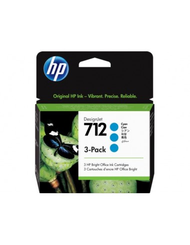 INK CARTRIDGE CYAN NO.712/3PACK 3ED77A HP