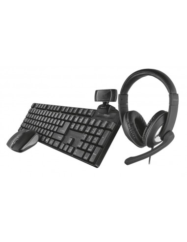 KEYBOARD +MOUSE OPT.+HEADSET/OFFICE BUNDLE 4IN1 24040 TRUST